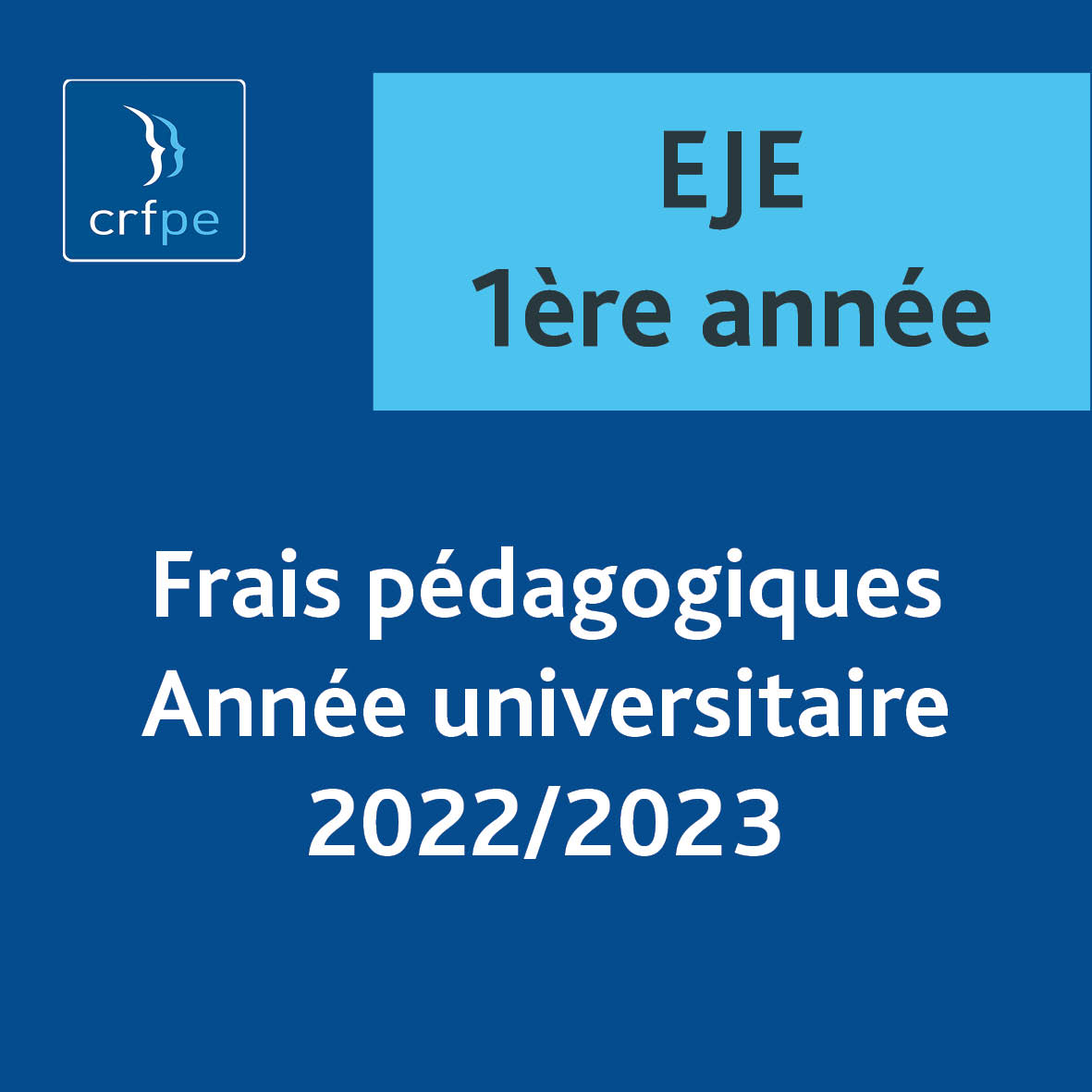 Frais pédagogiques 1ère année - Paiement en 4x - CRFPE